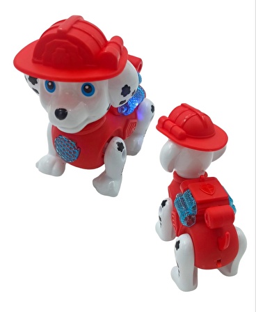 Yürüyen Köpek Pilli Işıklı Sesli Paw Patrol Marshall Figür Benzeri Yürüyen Köpek