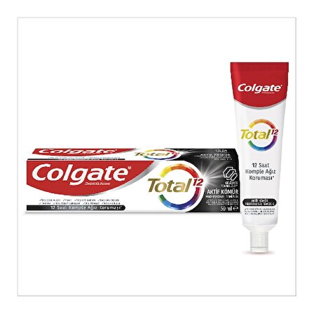 Colgate Diş Macunu Total Pro 50 ml. Aktif Kömür (2'li)