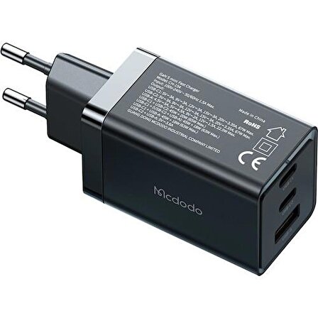 Mcdodo CH-1540 USB 65 Watt Hızlı Şarj Aleti Siyah