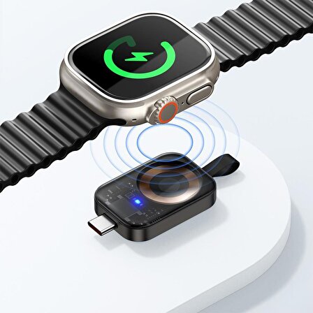 Mcdodo Mcdodo Ch-2062 Apple Watch Uyumlu Typec Kablosuz Şarj Cihazı - Siyah