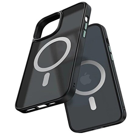 Mcdodo İphone 13 Pro Uyumlu Siyah Mat Magsafe Kılıf PC-2678