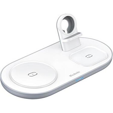 Mcdodo 3 in1 iPhone Air Pod Kablosuz Şarj Dock Stand CH-7060 Beyaz