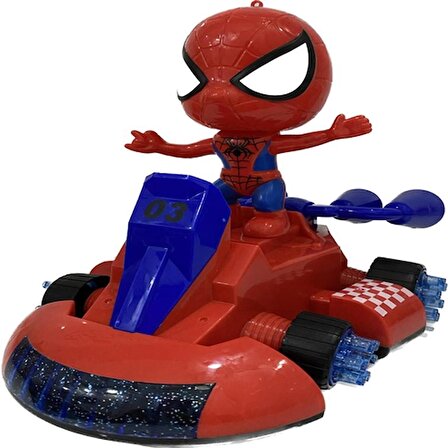 Spiderman Sesli Işıklı Hareketli Carp Dön Araba Örümcek Adam