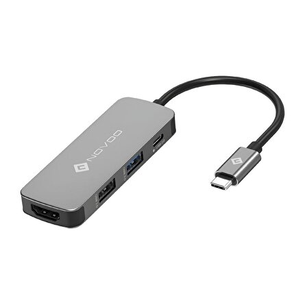 Novoo Type-C to 2*USB-A 4K HDMI PD 100W Dönüştürücü Adaptör