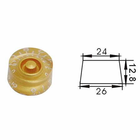 Dr Parts PNB2/GD Plastic Knob (Gold)