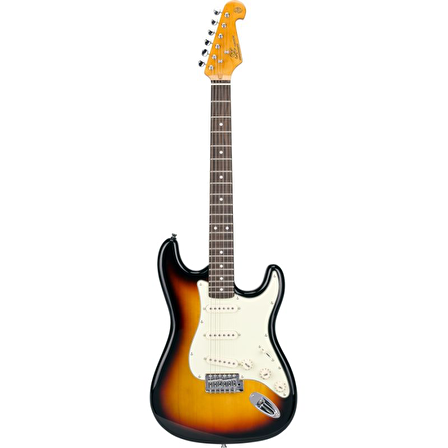 SX Stratocaster Elektro Gitar (3-Tone Sunburst)