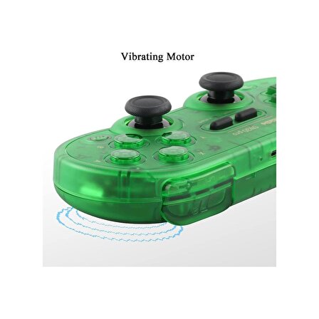 8Bitdo Sn30 Pro Bluetooth Kablosuz Oyun Kolu Yeşil Transparan Nintendo Switch Oled Lite
