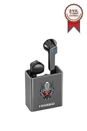 Fineblue KingKong BT5.2 TWS kulakiçi çift modlu ENC Dokunmatik Kontrollü Kablosuz Bluetooth Oyun Kulaklığı Siyah