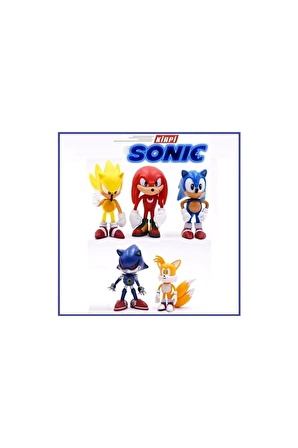 Kirpi Sonic Oyuncak Tails-knuckles-super Sonıc-metal Sonıc-sonic 5'li Figür Karakter Oyuncak Seti