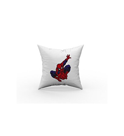 Kişiye Özel Beyaz Kadife Yastık Spiderman