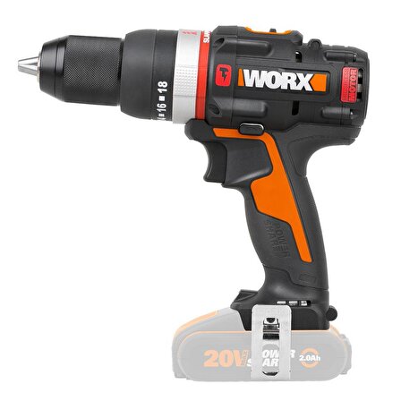 WORX WX-JCR.9 20Volt Kömürsüz Profesyonel Darbeli Matkap (Akü Dahil Değildir)