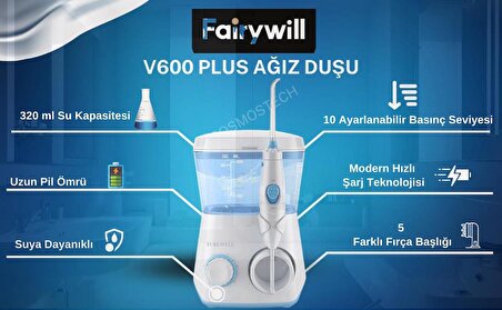 WaterPulse V600G Water Flosser Profesyonel Masajlı Diş/ Protez Bakım ve Ağız Duşu