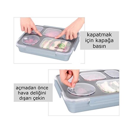 Backpacker 5 Bölmeli Sızdırmaz Yemek Kabı 1600ML