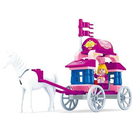 Ausini - Asya Brick 24201 Fairyland Serisi, At Arabası 57 Parça