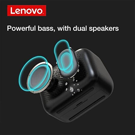 Lenovo TS13 Alarmlı Bluetooth Hoparlör Siyah