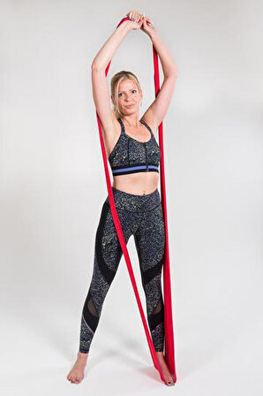 Yoga Fascia Fitness Platess Dans Akrobasi Bant Sıkılaştırıcı Vücut Egzersiz Pilates Bandı Kırmızı