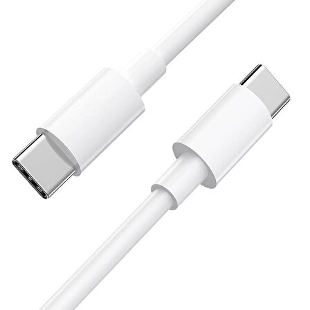 Borofone USB-C to USB-C High Eneergy Data ve Şarj Kablo Type-C to Type-C Kablo 2 Metre Beyaz Renk BX44
