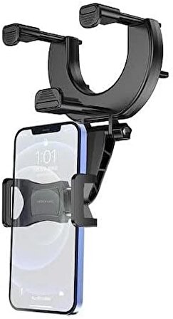 Borofone Profesyonel Telefon Tutucu Ayarlanabilir Açı Dikiz Aynasına Montaj iPhone İle Uyumlu 4,5-7 inç BH49