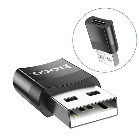 HOCO UA17 Dişi Type-C to Erkek USB Dönüştürücü Çevirici Adaptör