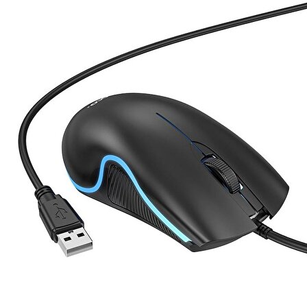 HOCO GM19 RGB LED Işıklı Gamer Oyuncu Kablolu Optik Mouse