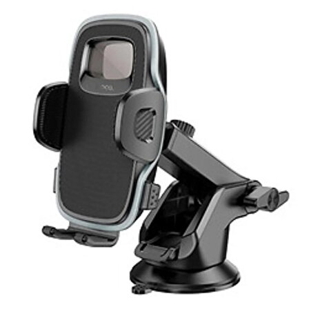 HOCO Araç İçi telefon Akrobat tutucu  Basmalı Tip Tutucu (Orta Konsol-Öncam-torpido) - Siyah (H15)