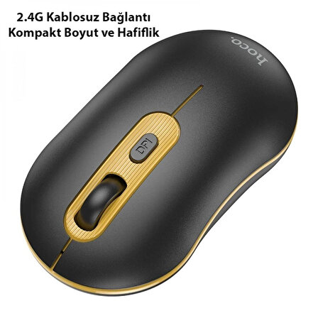 HOCO GM21 Platinium 1600dPi 2.4G Bluetooth Kablosuz Optik Mouse