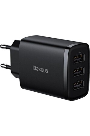 Baseus USB Hızlı Şarj Adaptörü Siyah
