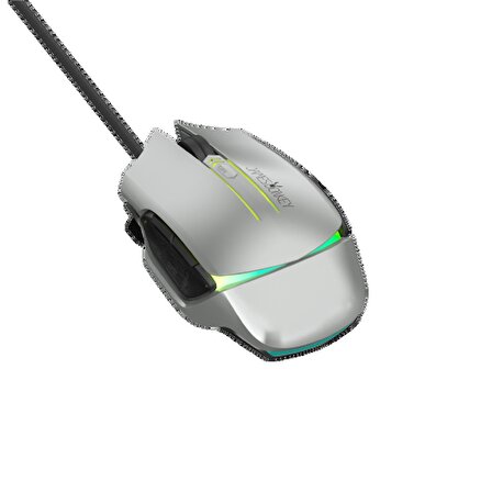 James Donkey 112RS 6200DPI 6 Tuş PMW3327 Sensör RGB Optik Metalik Gri Gaming Mouse