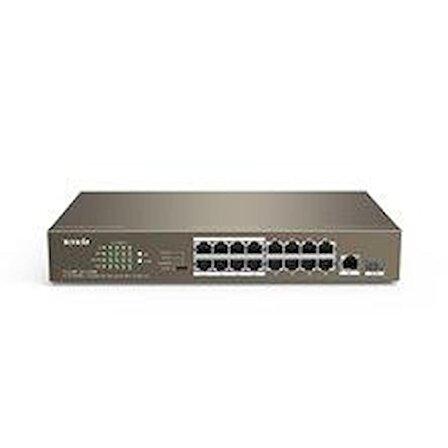 TENDA TEF1118P-16-150W 16 Port 10/100Mbps +1 Gigabit/SFP Slotlu Switch 16 Port