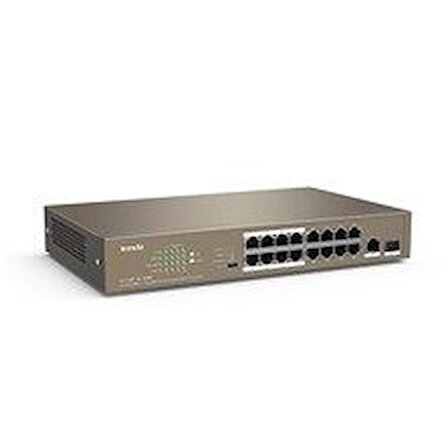 TENDA TEF1118P-16-150W 16 Port 10/100Mbps +1 Gigabit/SFP Slotlu Switch 16 Port