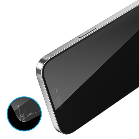 Iphone X/XS/11 Pro Uyumlu Tam Kaplayan 2.5D Anti-Static Cam Ekran Koruyucu Darbe Emici Temperli
