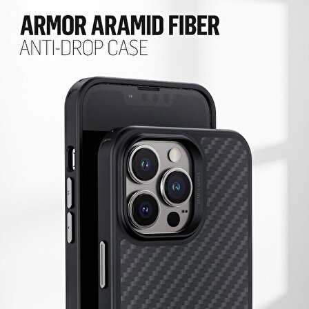iPhone 13 Uyumlu Armor Aramid Fiber Anti-Drop Airbag Antishock Köşeli Magsafe Telefon Kılıfı