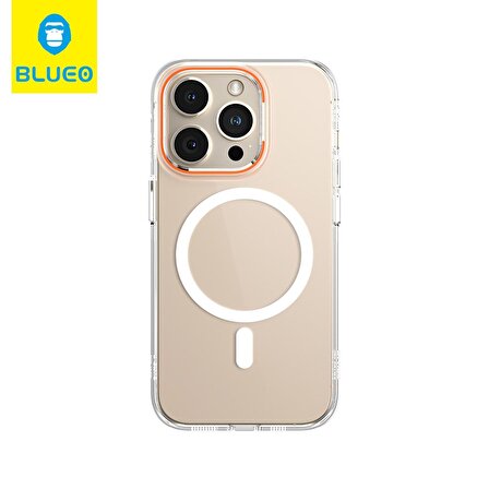 B49 Ultra Clear Anti-Drop Magsafe Kılıf iPhone 14 Pro Max Turuncu