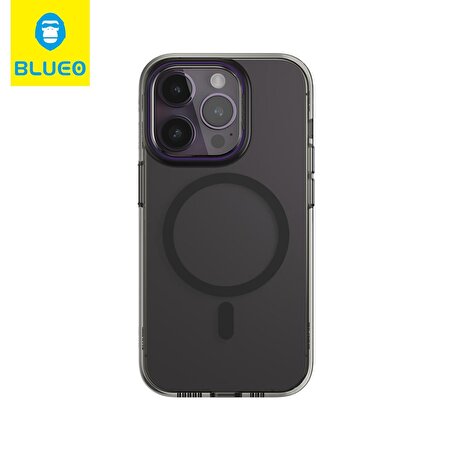 B49 Ultra Clear Anti-Drop Magsafe Kılıf iPhone 14 Pro Max Mor