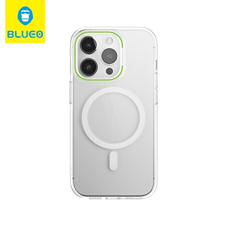 B49 Ultra Clear Anti-Drop Magsafe Kılıf iPhone 14 Pro Max Yeşil