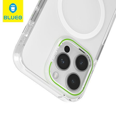 B49 Ultra Clear Anti-Drop Magsafe Kılıf iPhone 14 Pro Max Yeşil