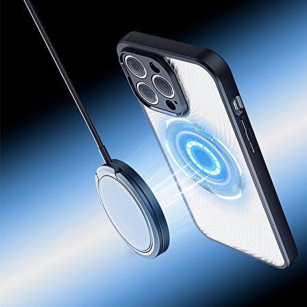 Dux Ducis iPhone 13 Pro Aimo Series MagSafe Premium Buzlu Sert PC-TPU Kılıf