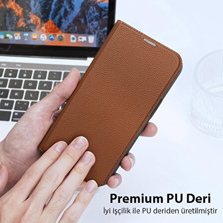 Dux Ducis iPhone 14 Pro 6.1 Kılıf Skin X2 Series PU Deri Manyetik Kapaklı Kılıf Magnetic Folio Case
