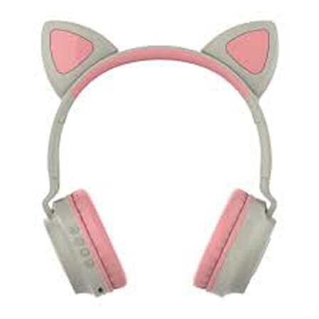 Mosti Zw-028 Kedi Kulaklı Bluetooth 5.0 Kulak Üstü Kulaklık Pembe