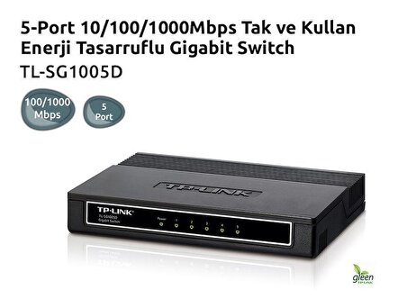 TP-Link TL-SG1005D 5 Port 10/100/1000 Mbps Gigabit Switch