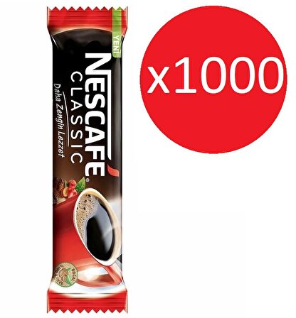 Nescafe Klasik Daha Zengin Lezzet 2 gr 1000'li Hazır Kahve