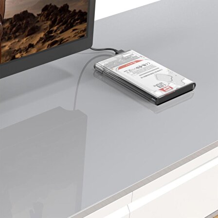 ORICO USB 3.0 Micro B Şeffaf 2.5” inch SATA SSD Hard Disk Kutusu