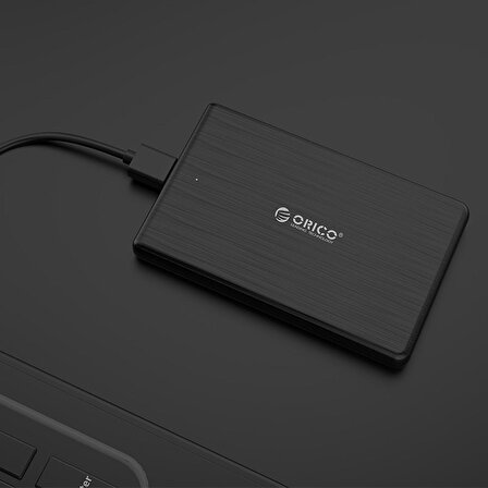 Orico Type-C USB3.1 to USB 2.5 inç HDD SSD Harici Slim Harddisk Kutusu, 2189C3-V1-BK, Siyah