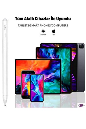 Apple, iPhone, iPad Pro, Mini, Air, Android, Microsoft, Surface İçin Dokunmatik Şarjlı Akıllı Kalem FSKL02