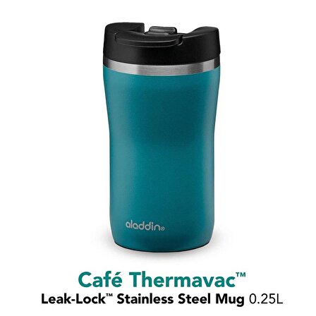 Aladdin Cafe Thermavac Leak-Lock Mavi 250 ml Paslanmaz Çelik Termos Mug