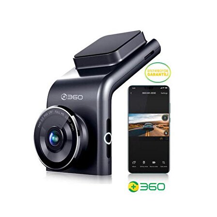 360+ G300H Wifi + GPS 1296P 160° Geniş Açı Gece Görüşlü Akıllı Araç İçi Kamera