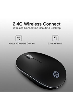 HP S1500BK 2.4ghz 1600dpi Kablosuz Sessiz Mouse Siyah