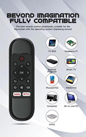 Wechip H6 Mini Uzaktan Kumanda Kablosuz Smart TV Android Tv Box için