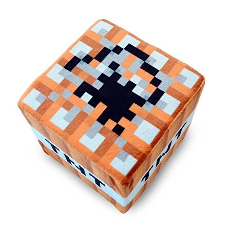 Minecraft TNT Dekoratif Küp Yastık Minder Peluş Oyuncak 10CM