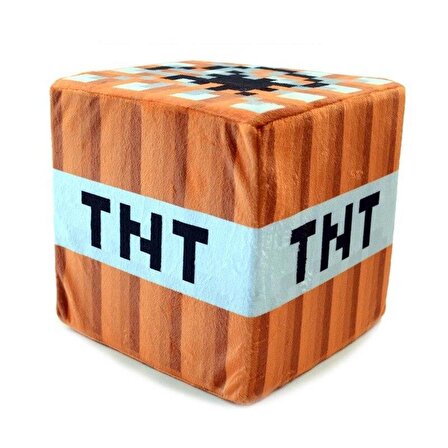 Minecraft TNT Küp Yastık Dekoratif Minder Peluş Oyuncak 30 CM